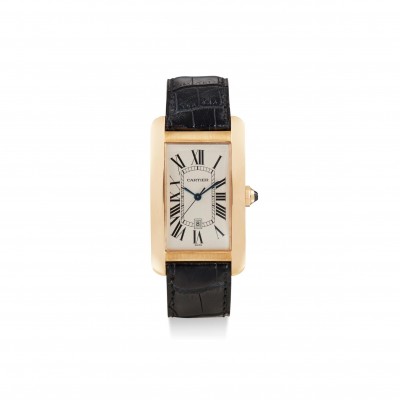 CARTIER TANK AMÉRICAINE REFERENCE 1740 A YELLOW GOLD WRISTWATCH WITH DATE WGTA0041 